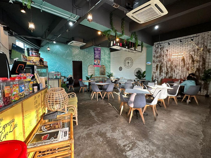 Interior dining area at Mamak Kaw Kaw